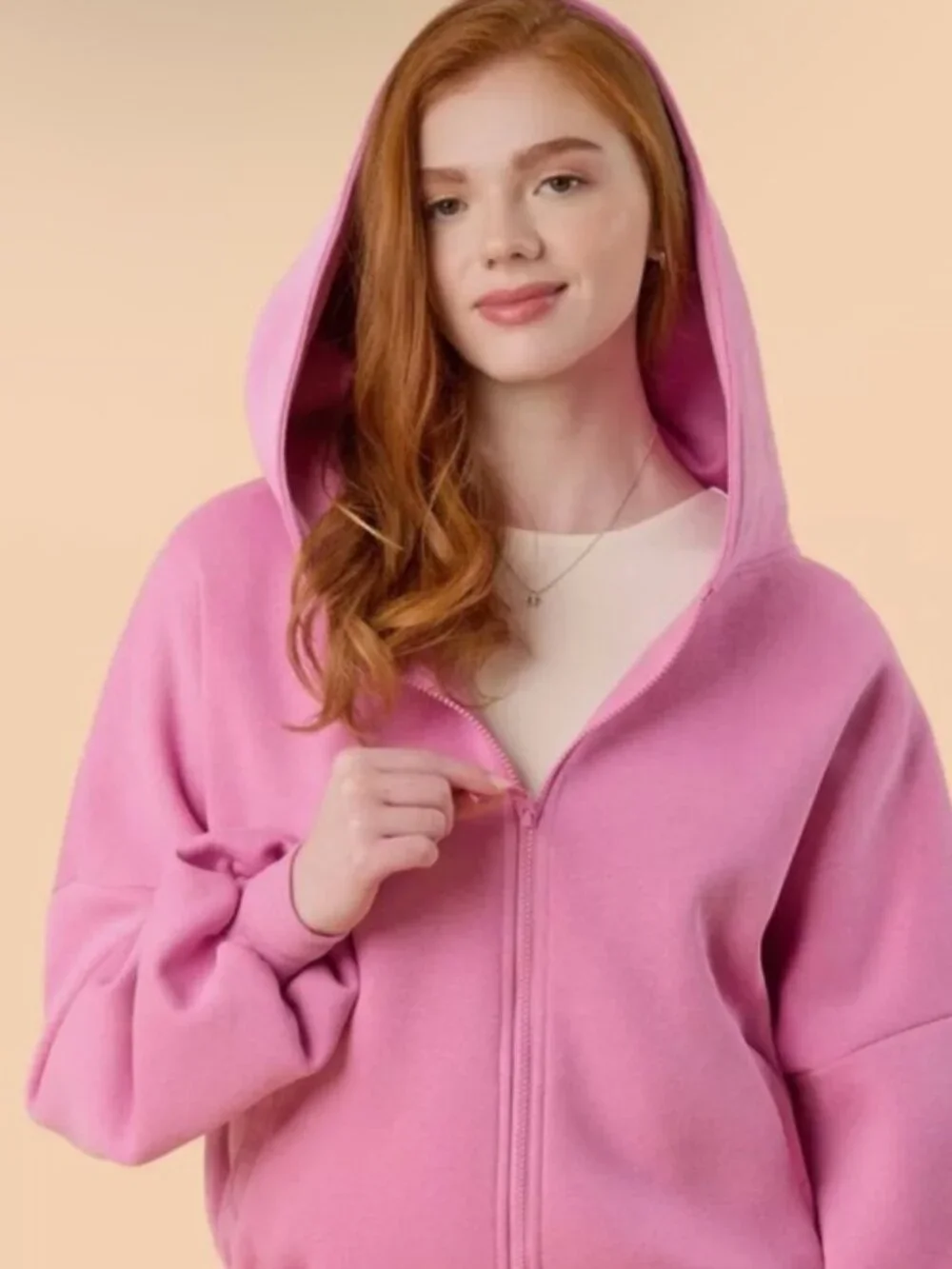 Blogilates byTarget X Women's Pink Marshmallow Zip Hoodie.